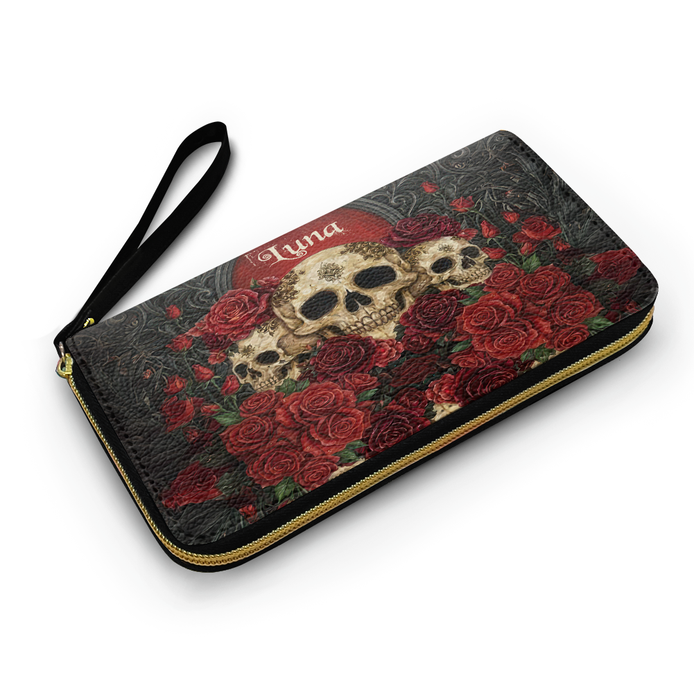 “CRIMSONVEIL” Personalized Leather Wallet Deal