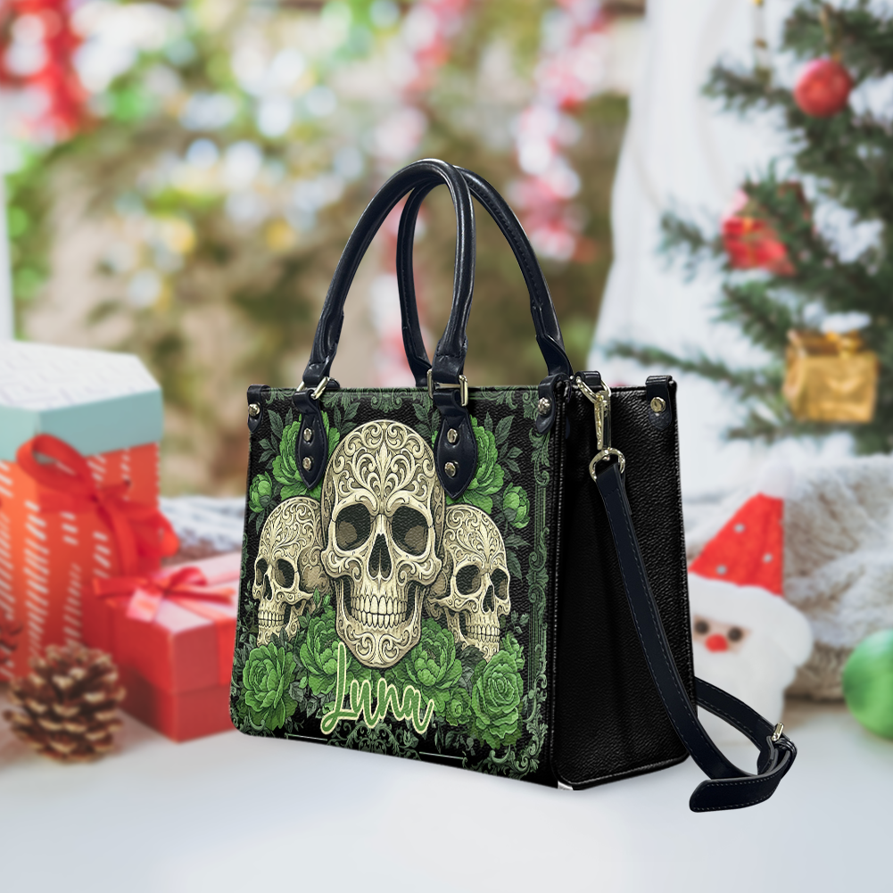 “CRIMSON IVY” Personalized Leather Handbag Deal