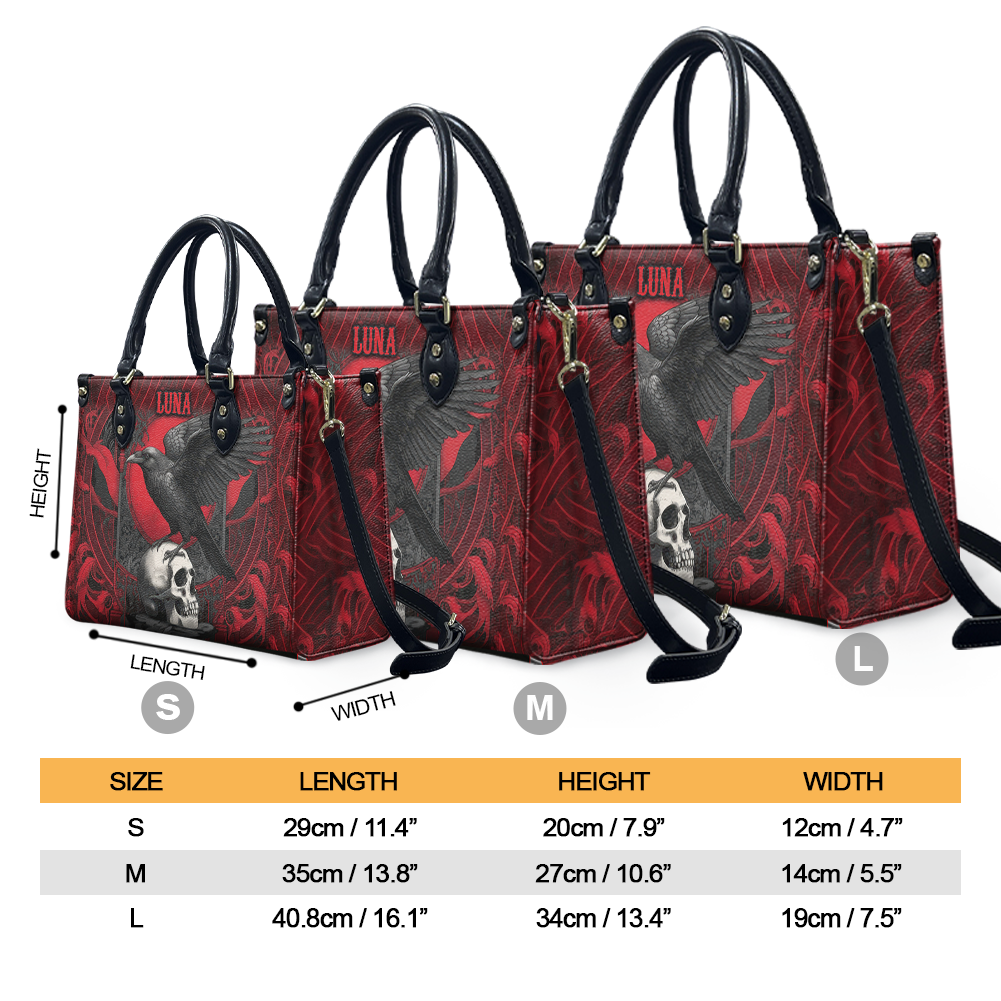 “BLOODRAVEN NOIR” Personalized Leather Handbag Deal