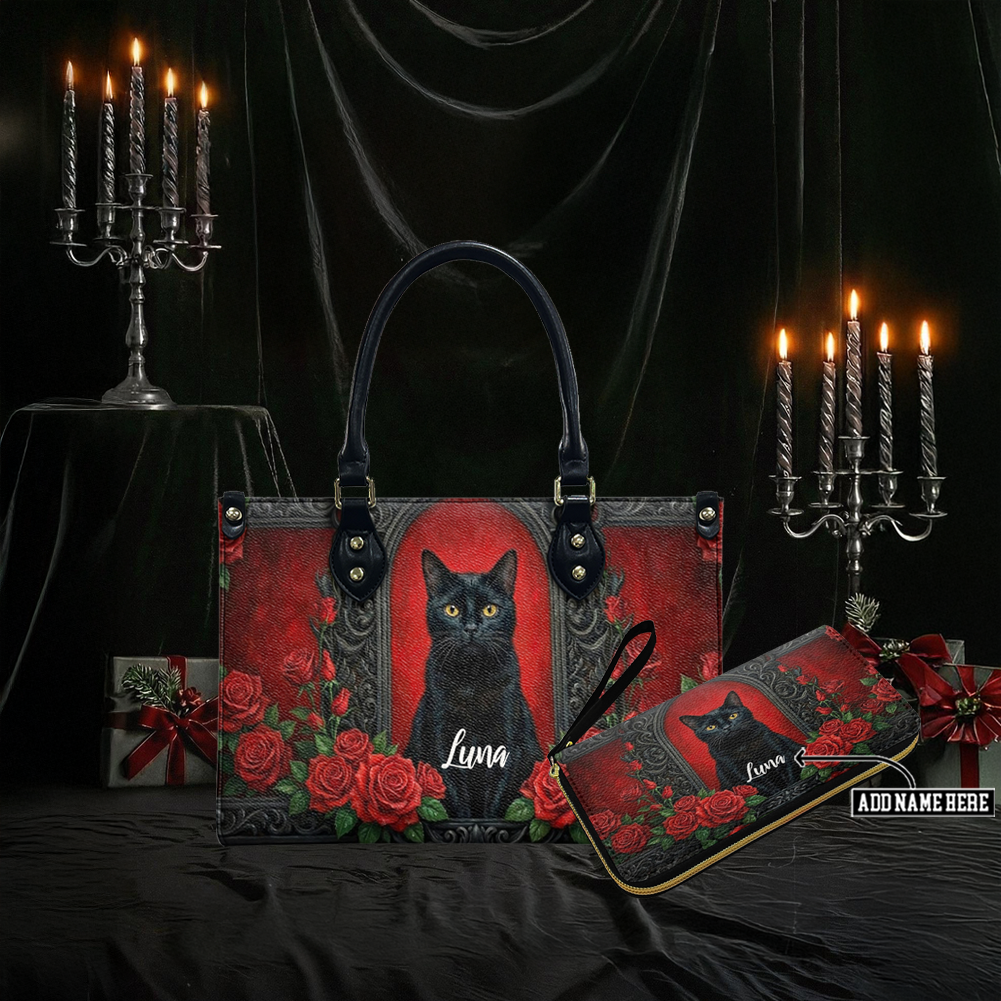 “EBONROSE” Personalized Leather Handbag & Wallet Deal