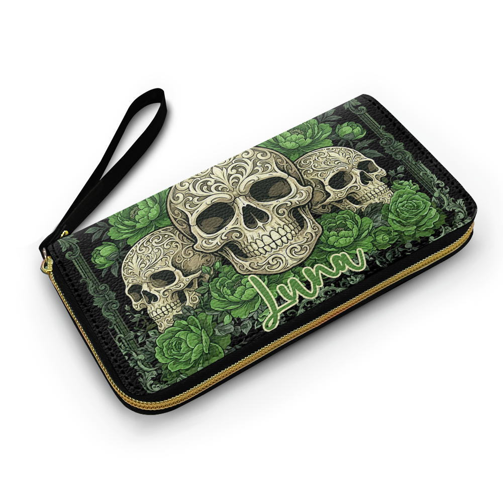 “CRIMSON IVY” Personalized Leather Wallet Deal