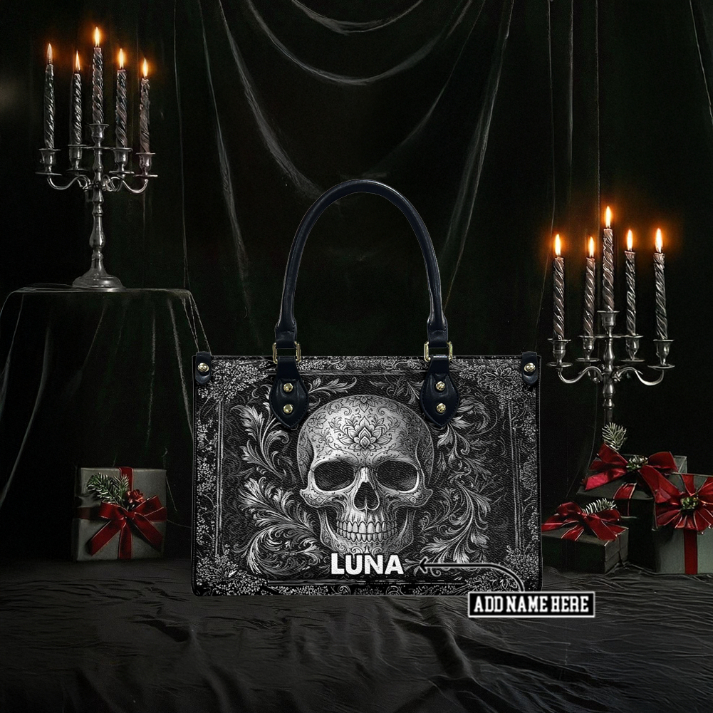 “OBSIDIENNE” Personalized Leather Handbag Deal