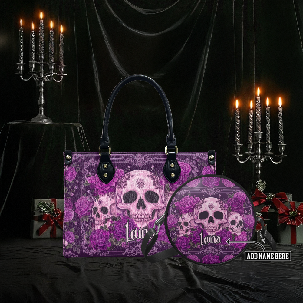 “PLUMTHORN” Personalized Leather Handbag & Circle Crossbody Bag Deal Deal