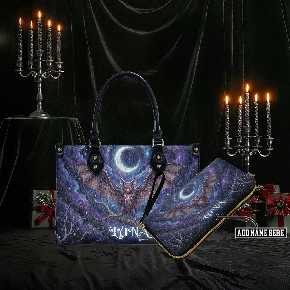 “MOONREIGN” Personalized Leather Handbag & Wallet Deal