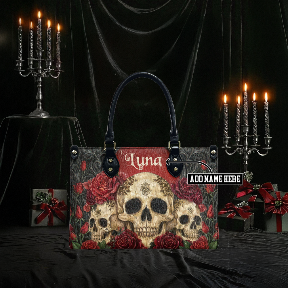 “CRIMSONVEIL” Personalized Leather Handbag Deal