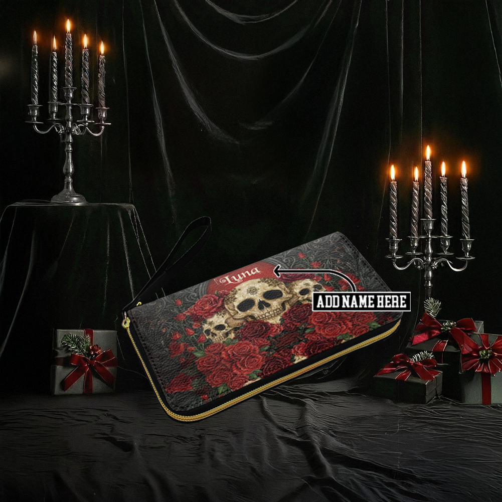 “CRIMSONVEIL” Personalized Leather Wallet Deal