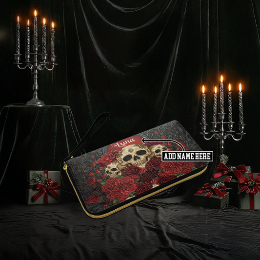 “CRIMSONVEIL” Personalized Leather Wallet Deal