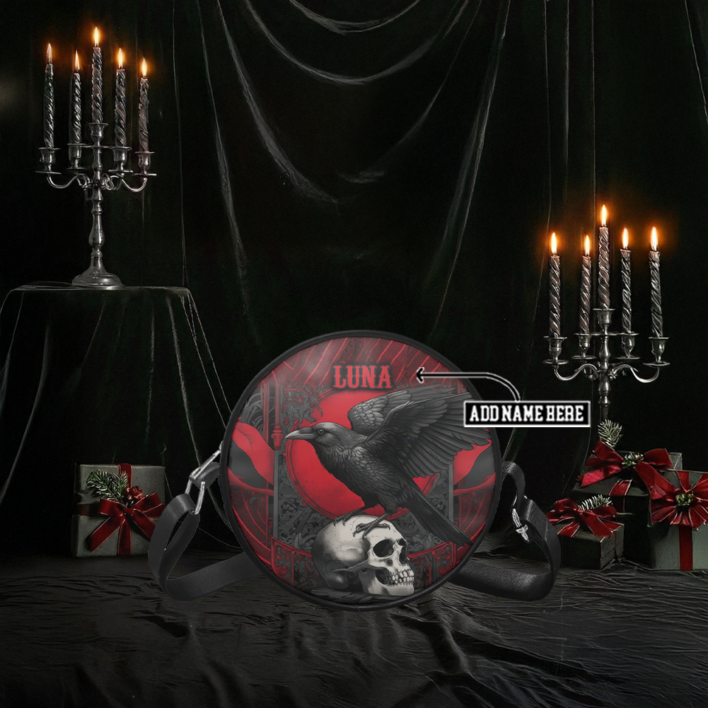 “BLOODRAVEN NOIR” Personalized Circle Crossbody Bag Deal
