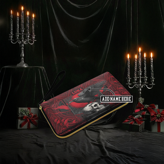 “BLOODRAVEN NOIR” Personalized Leather Wallet Deal