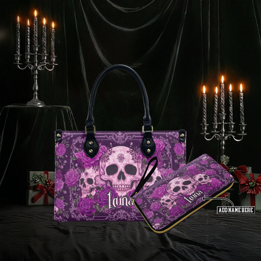 “PLUMTHORN” Personalized Leather Handbag & Wallet Deal
