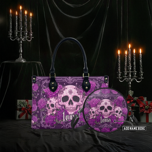“PLUMTHORN” Personalized Leather Handbag & Circle Crossbody Bag Deal Deal