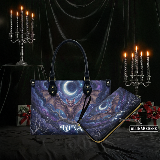 “MOONREIGN” Personalized Leather Handbag & Wallet Deal