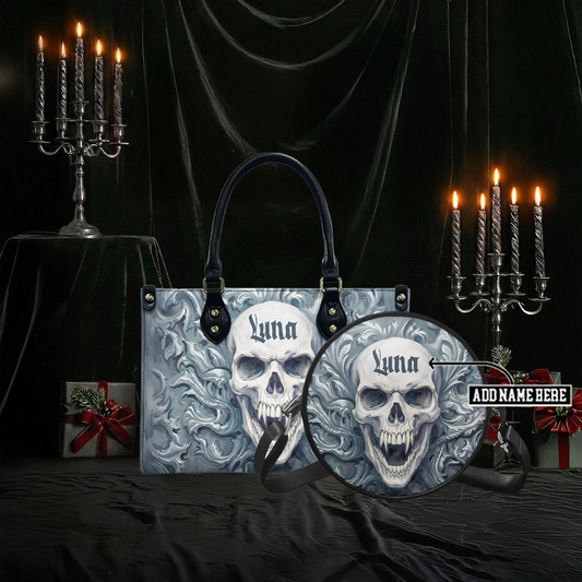 “WRAITHVEIL” Personalized Leather Handbag & Circle Crossbody Bag Deal Deal