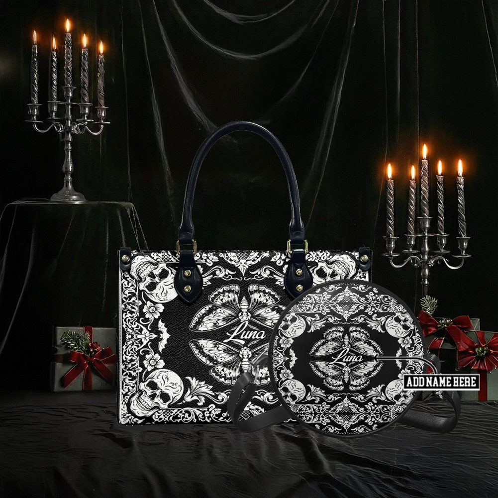 “MOURNWING” Personalized Leather Handbag & Circle Crossbody Bag Deal Deal