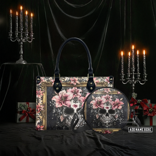 “ROSETHORN” Personalized Leather Handbag & Circle Crossbody Bag Deal Deal