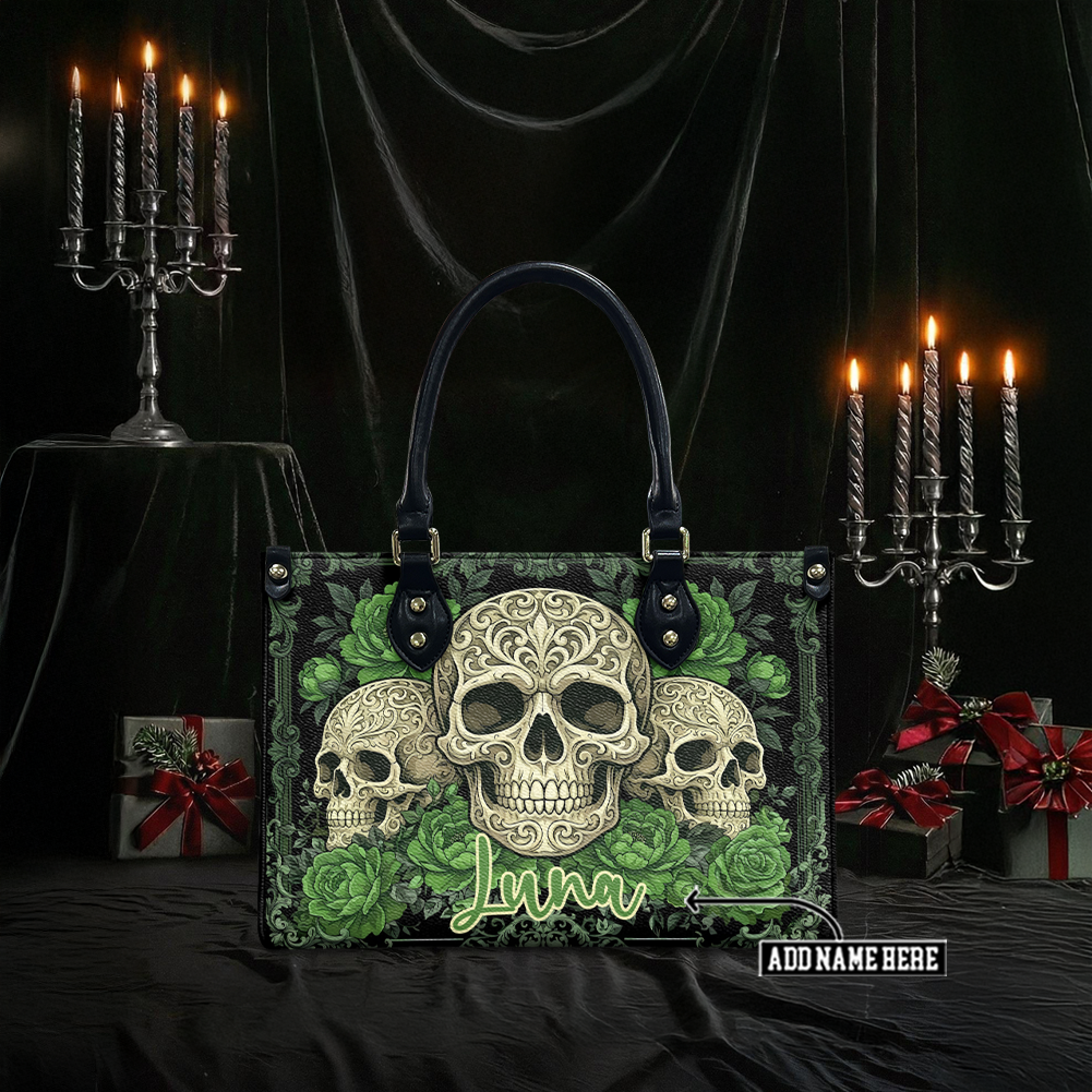 “CRIMSON IVY” Personalized Leather Handbag Deal