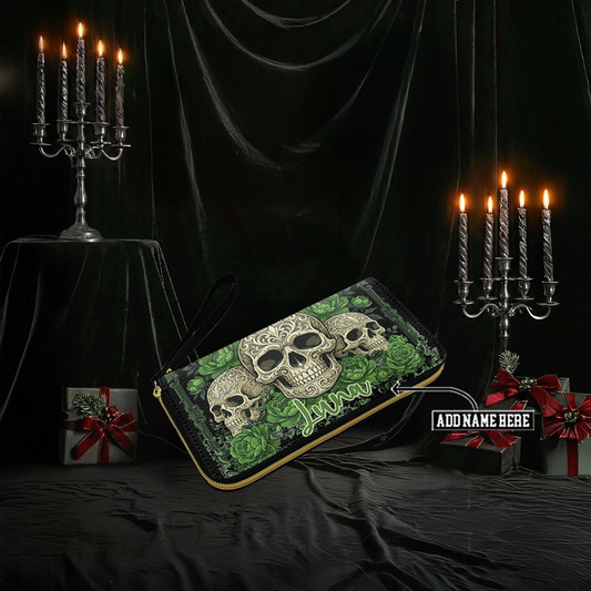 “CRIMSON IVY” Personalized Leather Wallet Deal