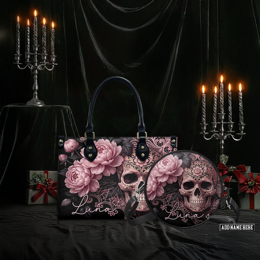 “VENATRIX” Personalized Leather Handbag & Circle Crossbody Bag Deal Deal